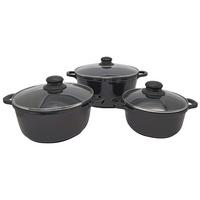 Főzőedénykészlet Mia - fekete/áttetsző, Konventionell, műanyag/üveg - Mömax