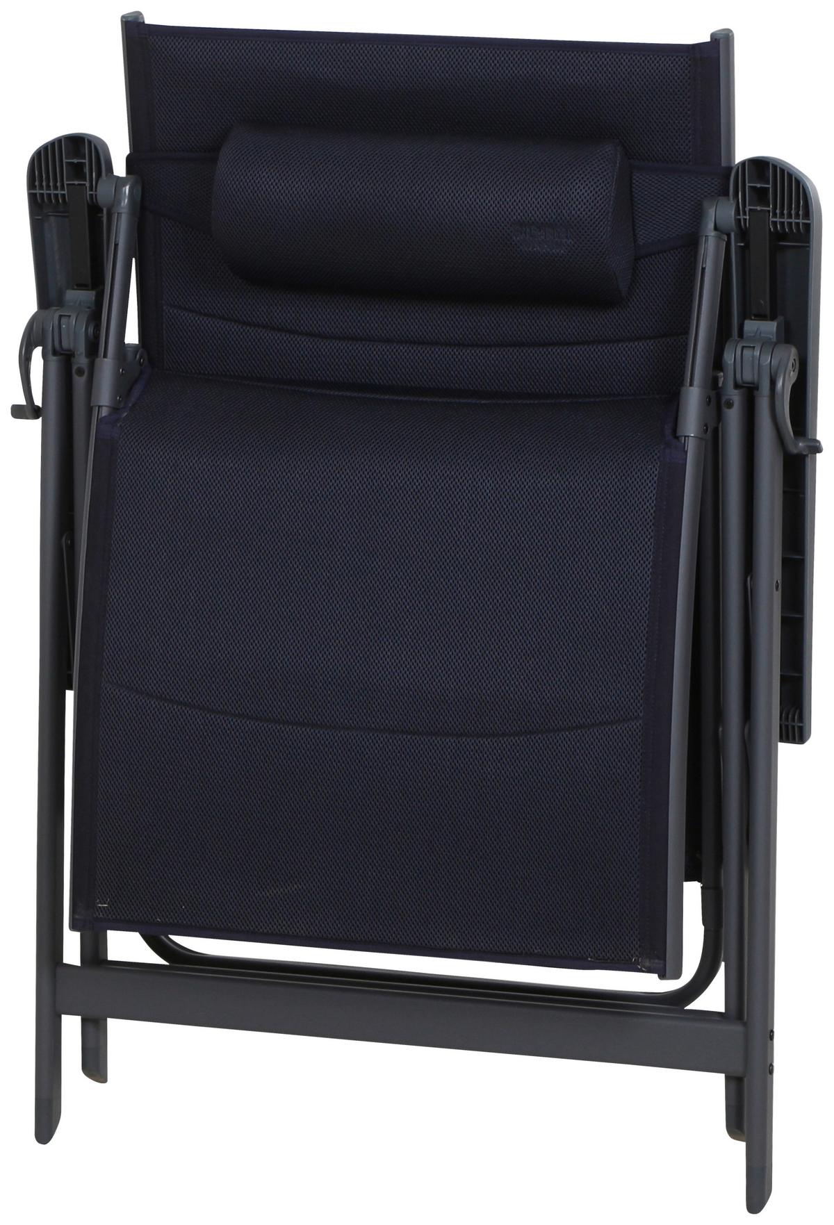 GARTEN-RELAXLIEGE Premium B: 75cm - Anthrazit, KONVENTIONELL, Textil/Metall (75/123/91cm) - Siena Garden