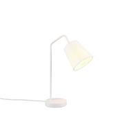 Tischleuchte Buddy Weiß max. 40 Watt - Weiß, Basics, Textil/Metall (14/30/45cm)
