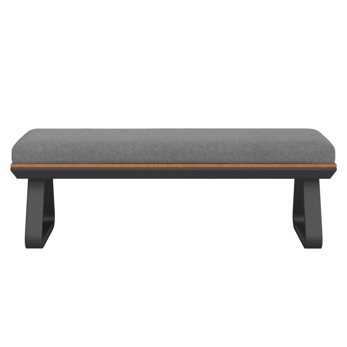 Dining-Loungeset Emmy Dunkelgr Metall/Outdoorstoff - Dunkelgrau/Anthrazit, MODERN, Kunststoff/Textil (318/71/78cm) - Bessagi Garden