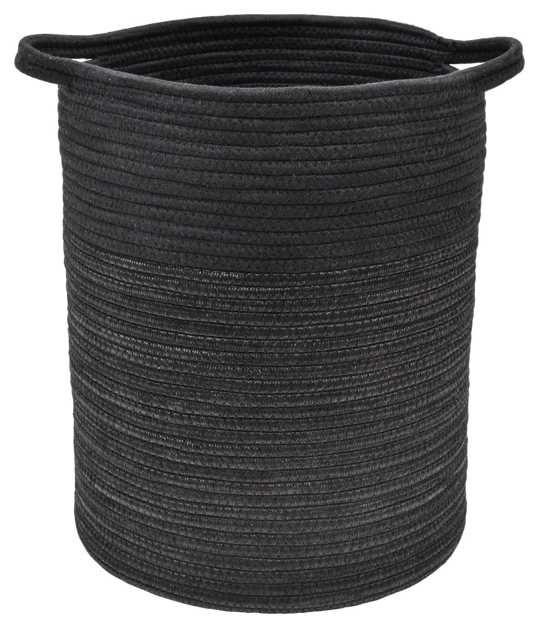 Coș Lotte - negru, Modern, plastic/textil (32/40cm) - Modern Living