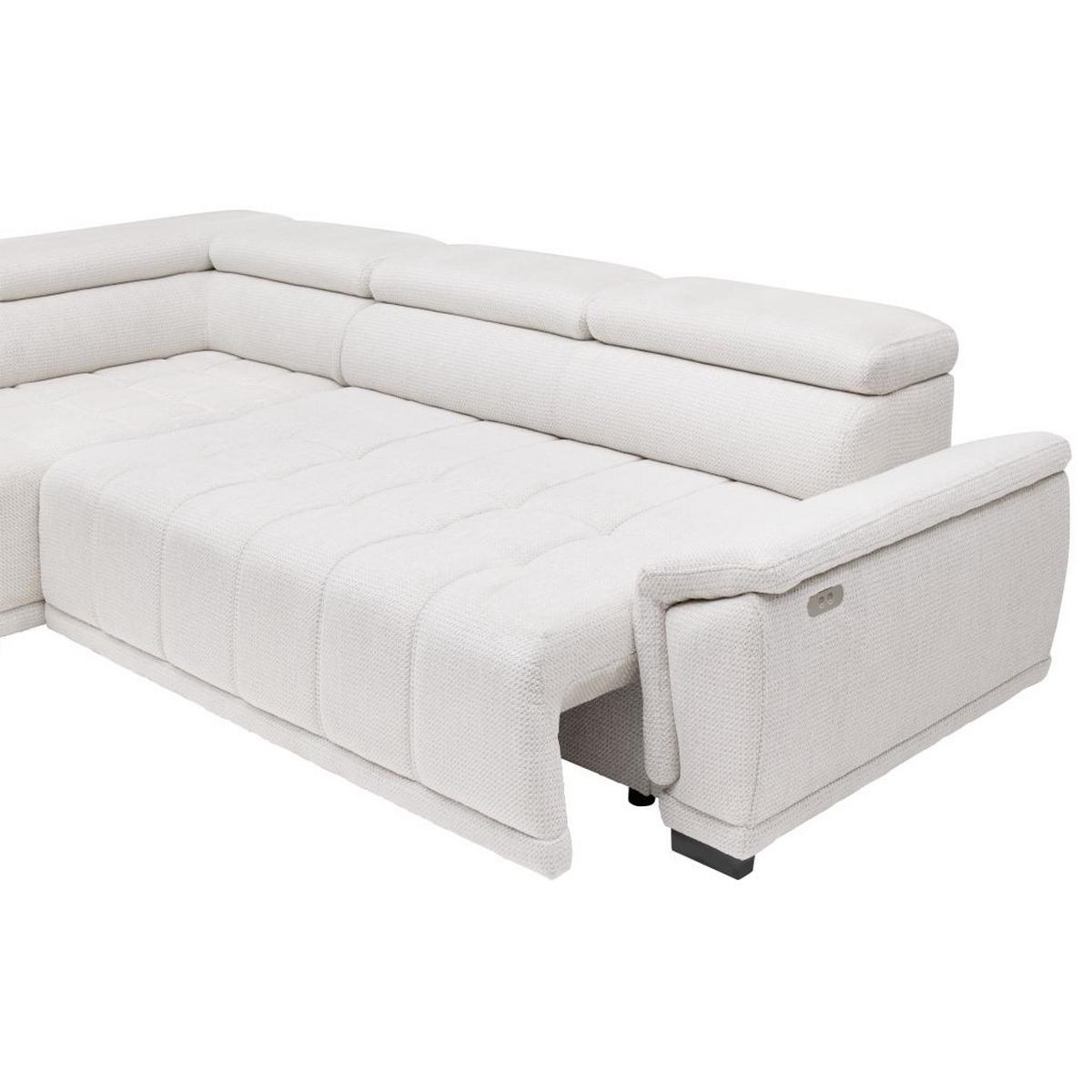 Kutna Garnitura Gremio - sivo-bijela/crna, Moderno, tekstil/plastika (206/283cm) - Modern Living