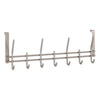 Fali Fogas Fém 7 Akasztóval Carla - nemesacélszínű, Modern, fém (54/20/7cm)