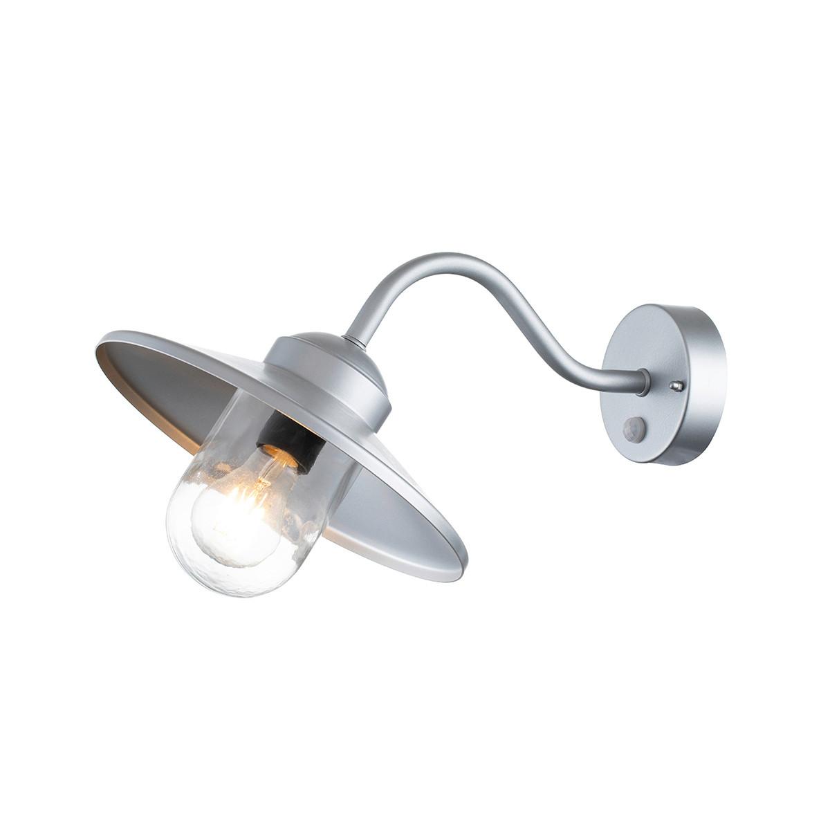 Kültéri Falilámpa Klampenborg-Pir-Sil - ezüstszínű, Konventionell, üveg/fém (42/27.5/25,5cm) - Elstead Lighting