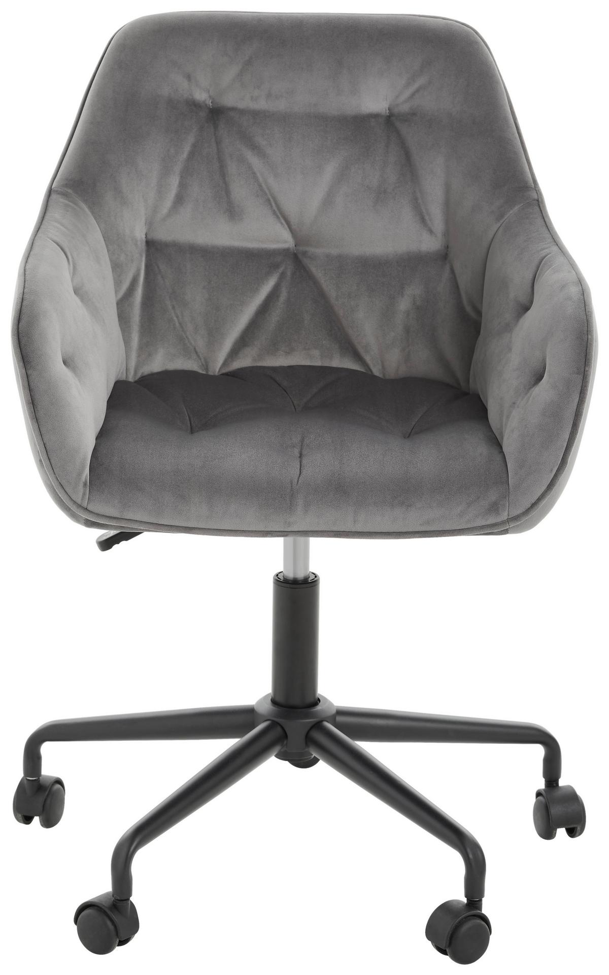 KRZESŁO OBROTOWE BROOKE - czarny/ciemnoszary, Trend, tworzywo sztuczne/metal (59/92/58,5cm) - Carryhome