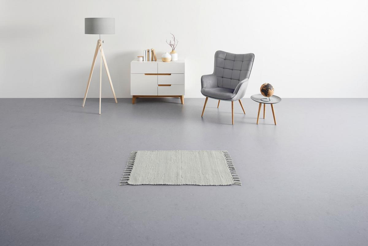 Fleckerlteppich Julia in Grau ca. 60x90cm - Grau, Romantik / Landhaus, Textil (60/90cm) - Modern Living