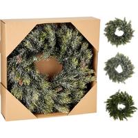 Koszorú Xmas - zöld, műanyag (35/12cm)