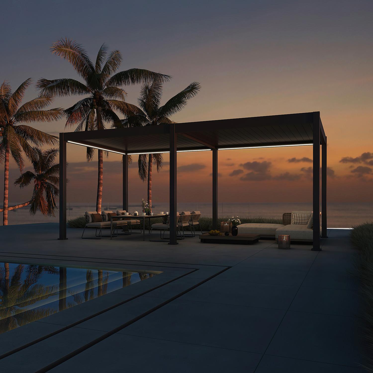 PERGOLA DELUXE 3X6M ANTHRAZIT - Anthrazit, Basics, Metall (600/255/300cm) - Gardenson