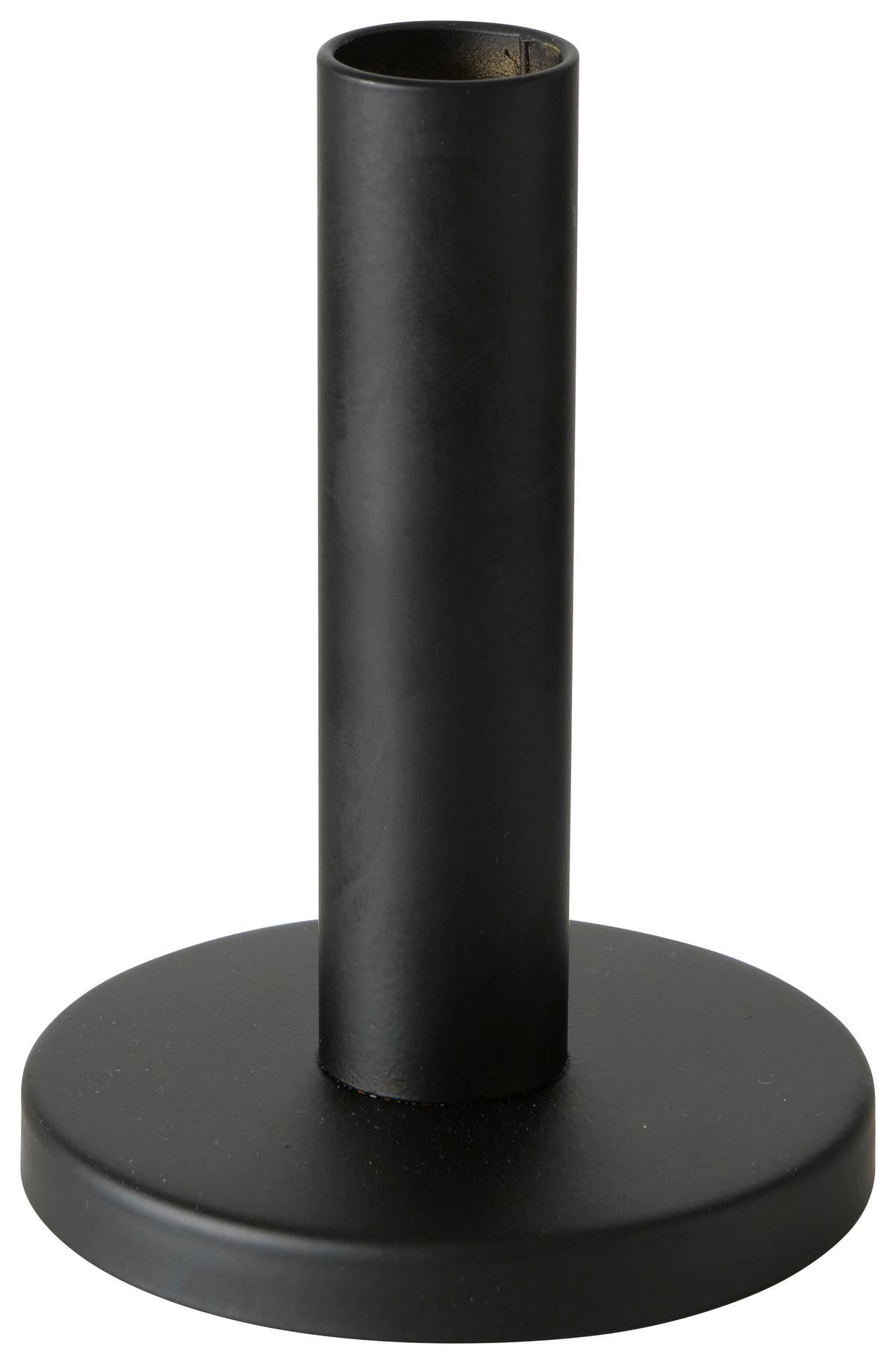 Kerzenhalter-Set Malko II in Schwarz, 3-teilig - Schwarz, Basics, Metall - Modern Living