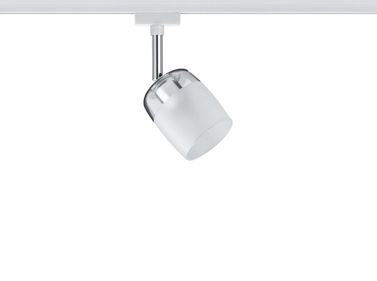 Schienensystem-Strahler Spot Blossom in Weiß max. 10 Watt - Weiß, Design, Glas/Metall (7,4/12,8/11,5cm) - Paulmann