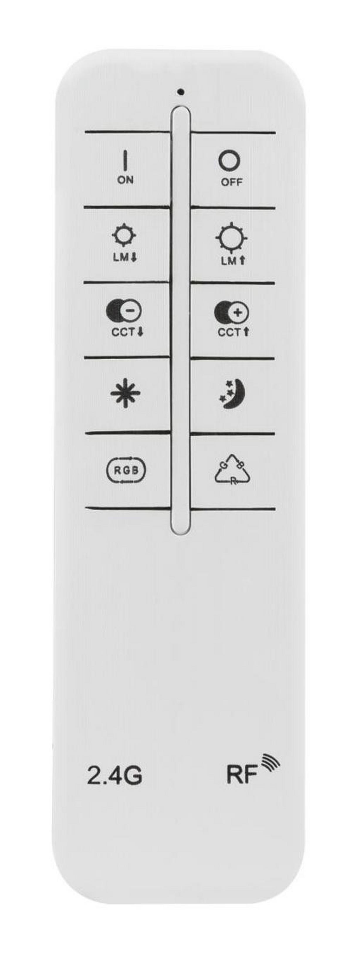Stropna Led-svetilka Ayleen, S Sijalko - barve kroma/bela, Basics, kovina/umetna masa (36,5/36,5/9cm) - Globo