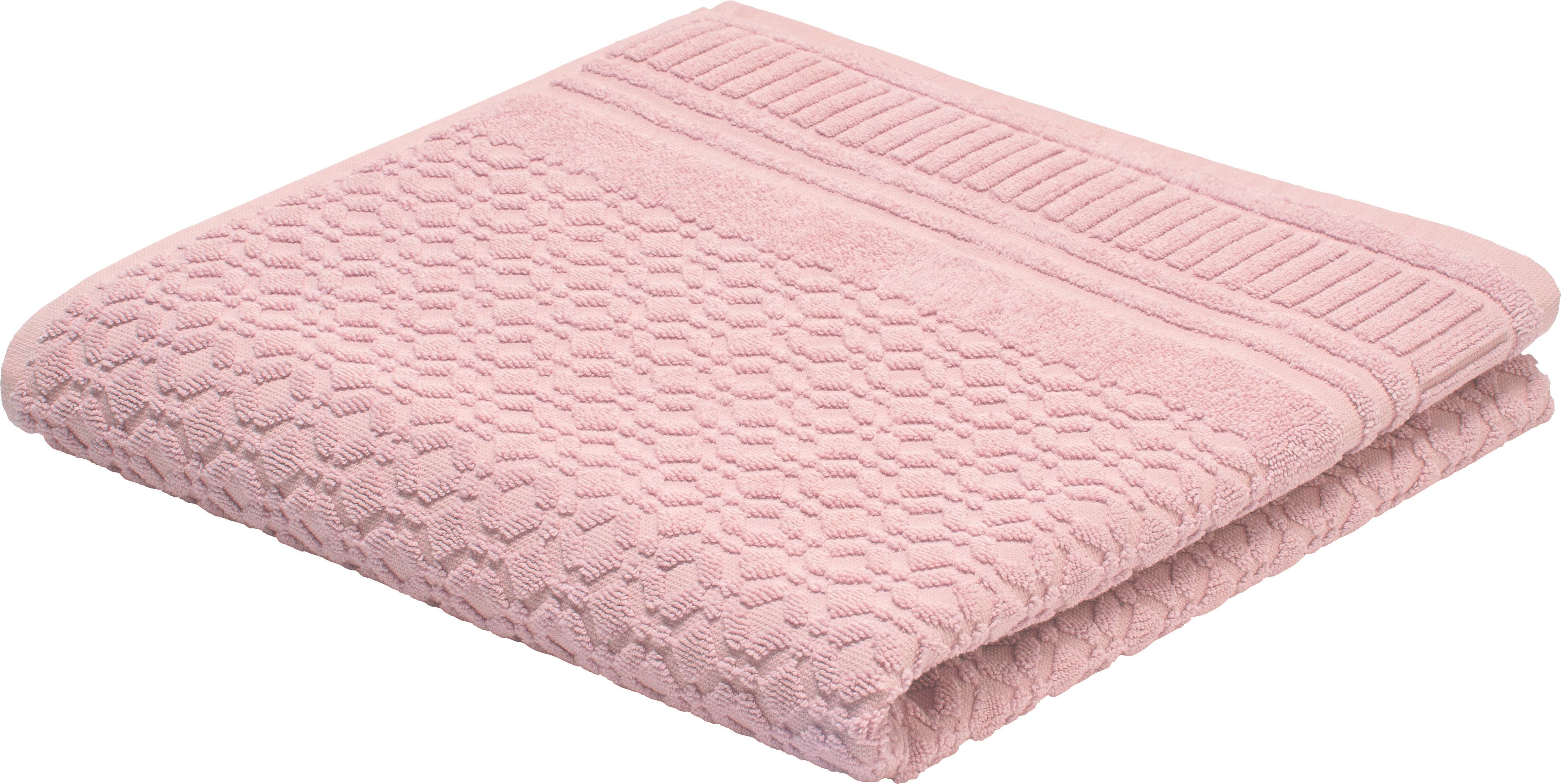 Duschtuch Carina Rosa - Rosa, Romantik / Landhaus, Textil (70/140cm) - Modern Living