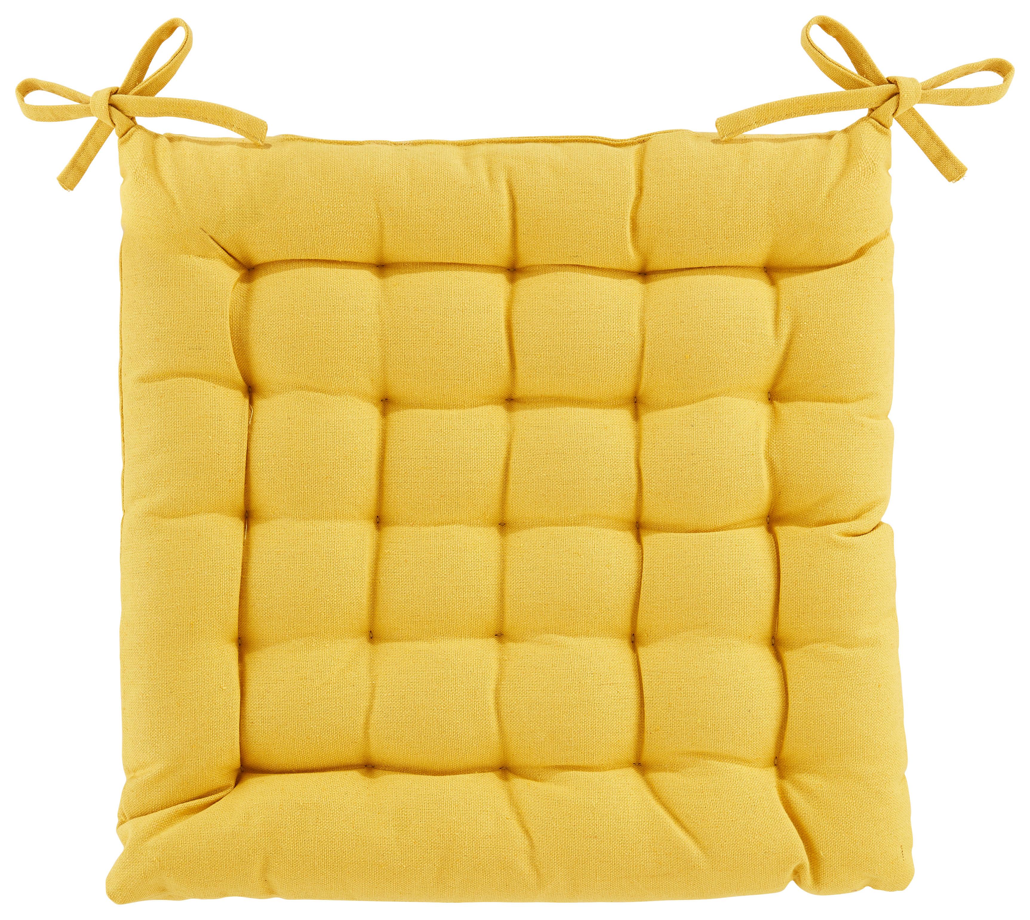 Pernă pentru șezut Anke - galben, textil (40/40cm) - Modern Living