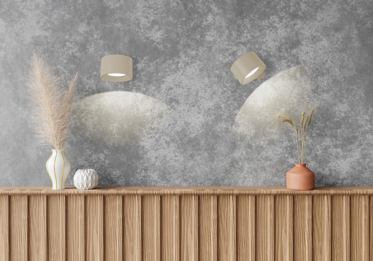 KINKIET AKUMULATOROWY SPOT - kolor piaskowy, Basics, tworzywo sztuczne/metal (9,2/8/4,5cm) - Novel