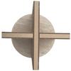 SIDOBORD MATERA -TREND - naturfärgad, Modern, trämaterial/sten (40/39cm) - Premium Living