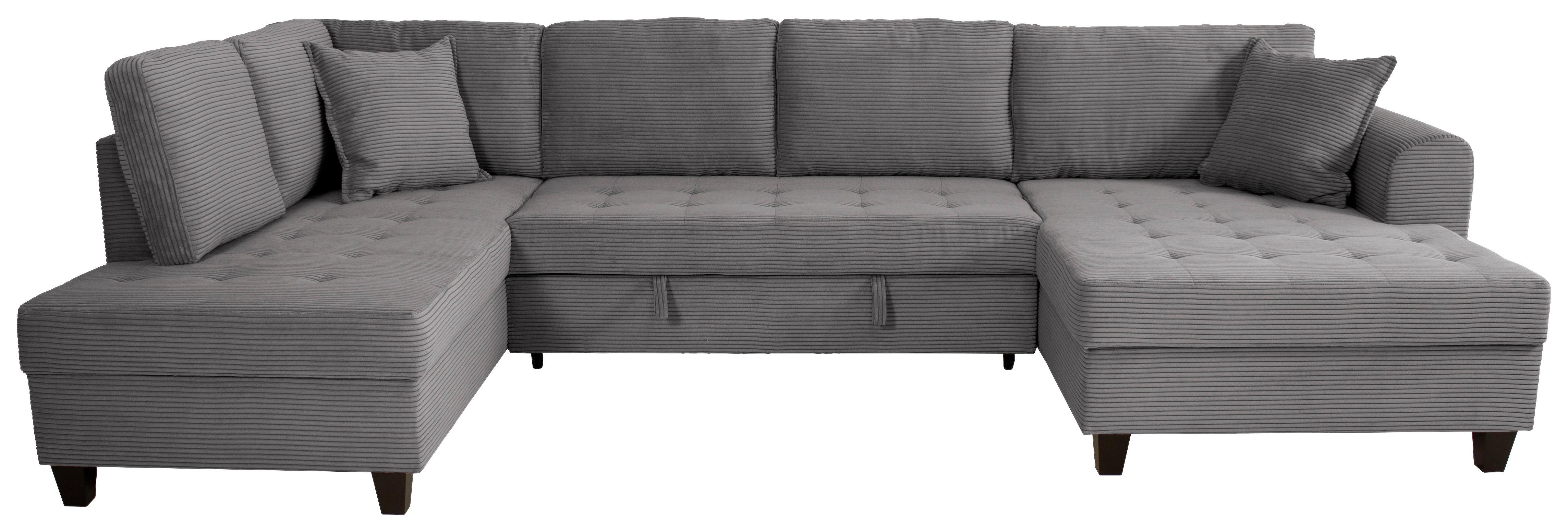 Ugaona Garnitura Moritz - siva, Trend, tekstil (178/324/155cm)