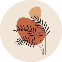 DÉCORATION MURALE EN MÉTAL ABSTRACT PALM LEAVES - Koralle/Beige, Basics, Metall (40/0,3cm)