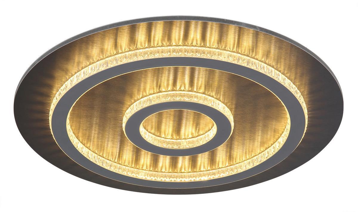 LED-DECKENLEUCHTE 48042-40A  JAYDEN - Klar/Anthrazit, Design, Kunststoff/Metall (45/5,5cm) - Globo