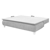 Boxspring Sofa Mona - srebrne boje/antracit, Moderno, tekstil/drvo (208/100/106cm) - Mömax