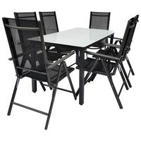 Vrtna Garnitura Gardenson, Antracit, 7-Delno - antracit, Basics, kovina/steklo - Gardenson