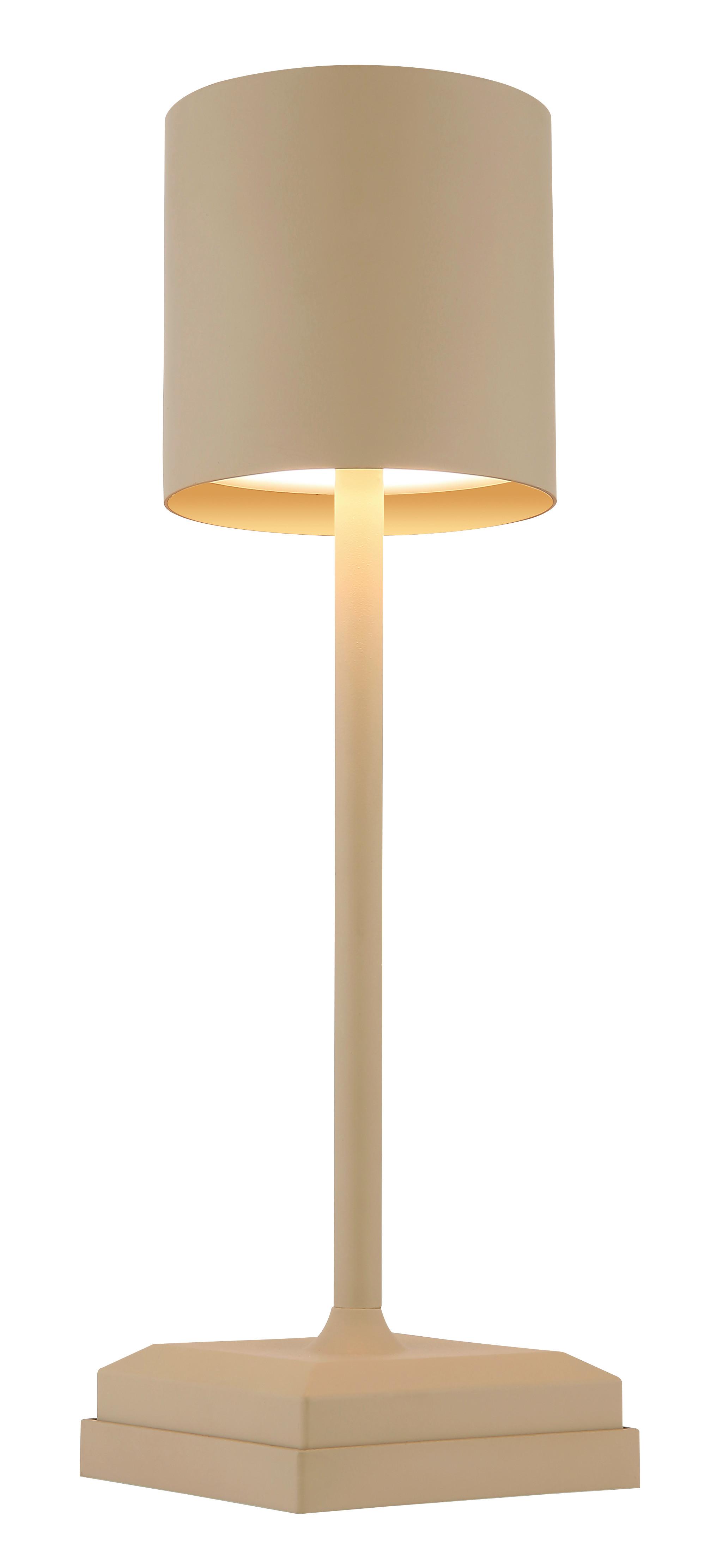 Akku-Tischleuchte Dixon Sandfarben max. 1,5 Watt - Sandfarben, MODERN, Kunststoff/Metall (9,7/9,7/32cm) - Globo