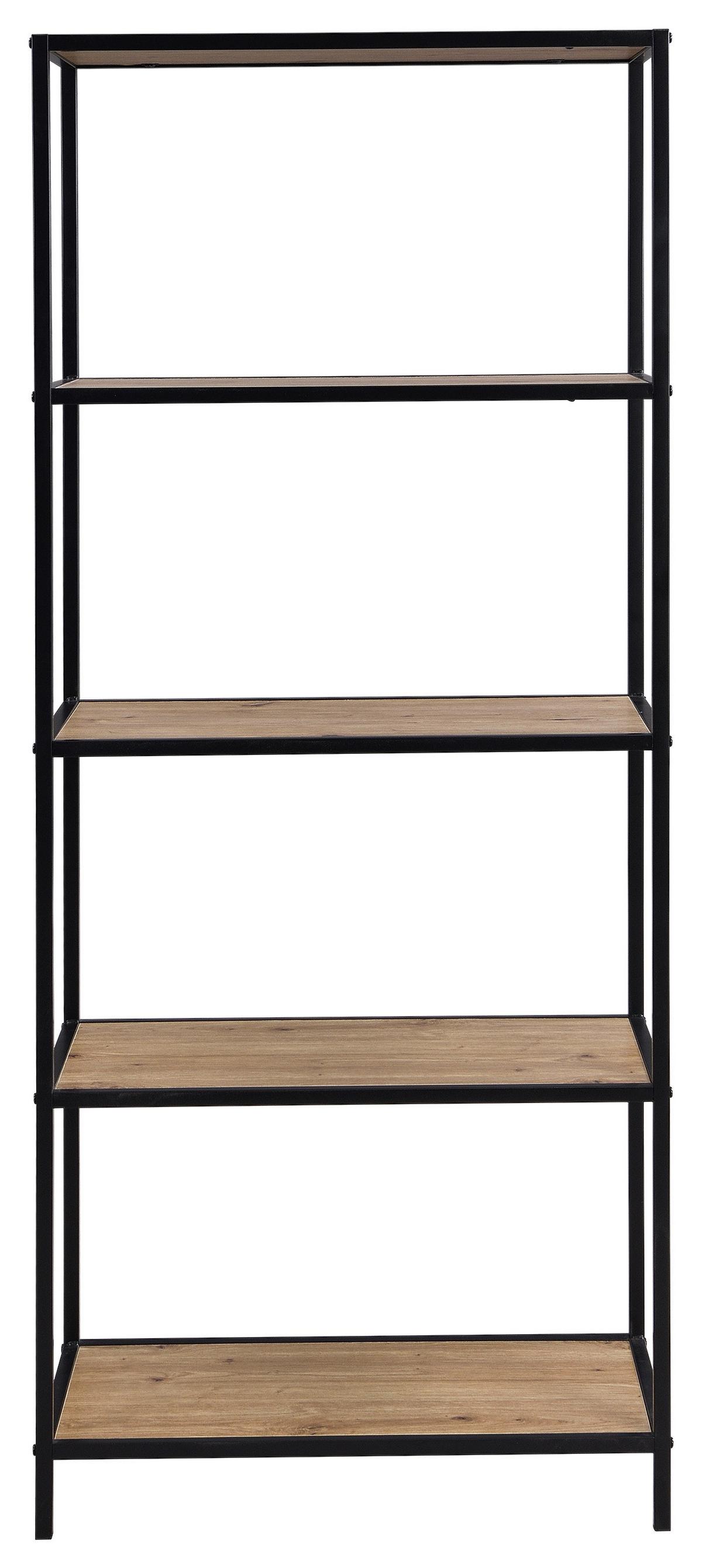 Etajeră VENEDIG - stejar Artisan/negru, Modern, metal/material pe bază de lemn (60/149/33cm) - Modern Living