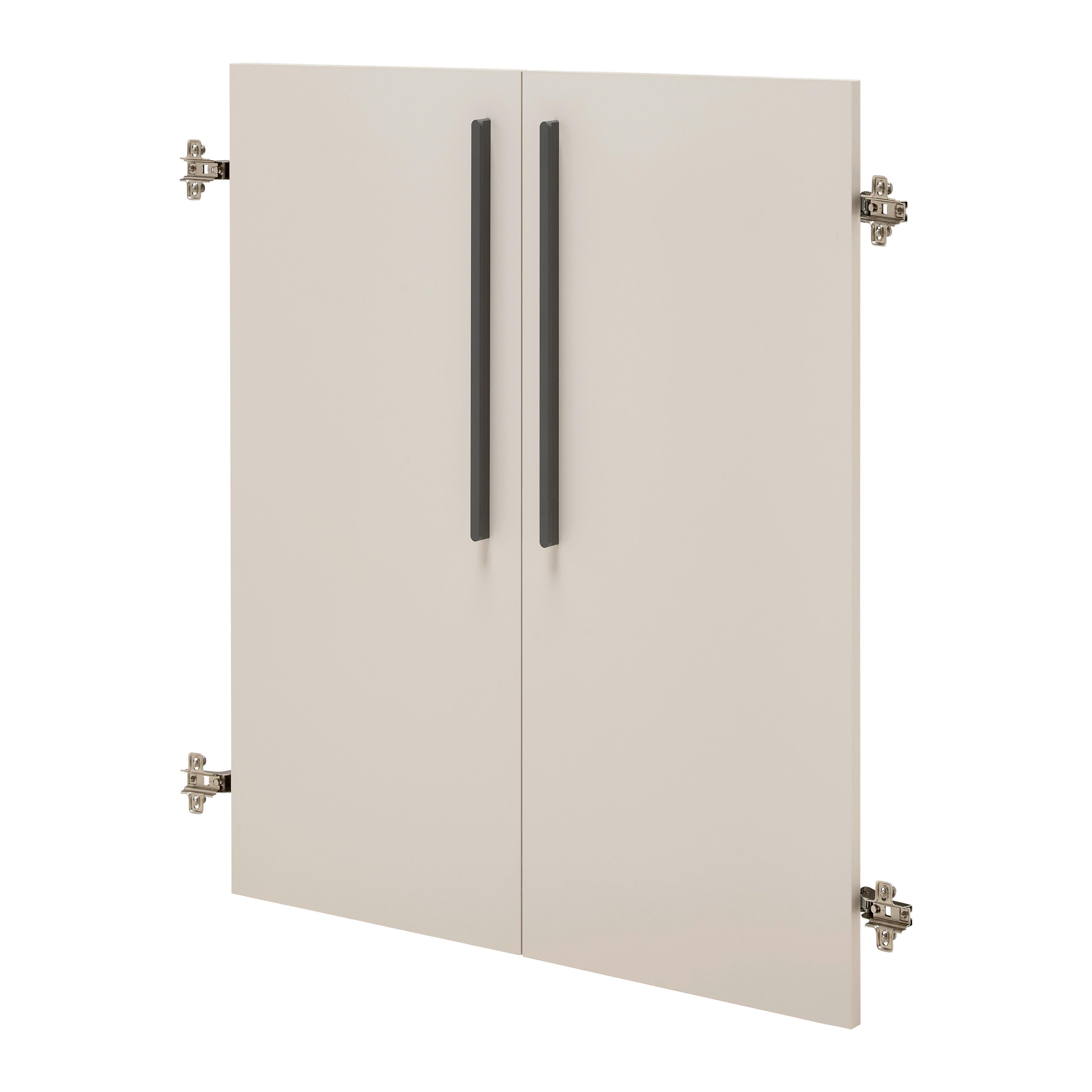 DÖRRSET MASSICCIO - champagne/antracit, Modern, metall/trämaterial (74/101cm) - Mömax