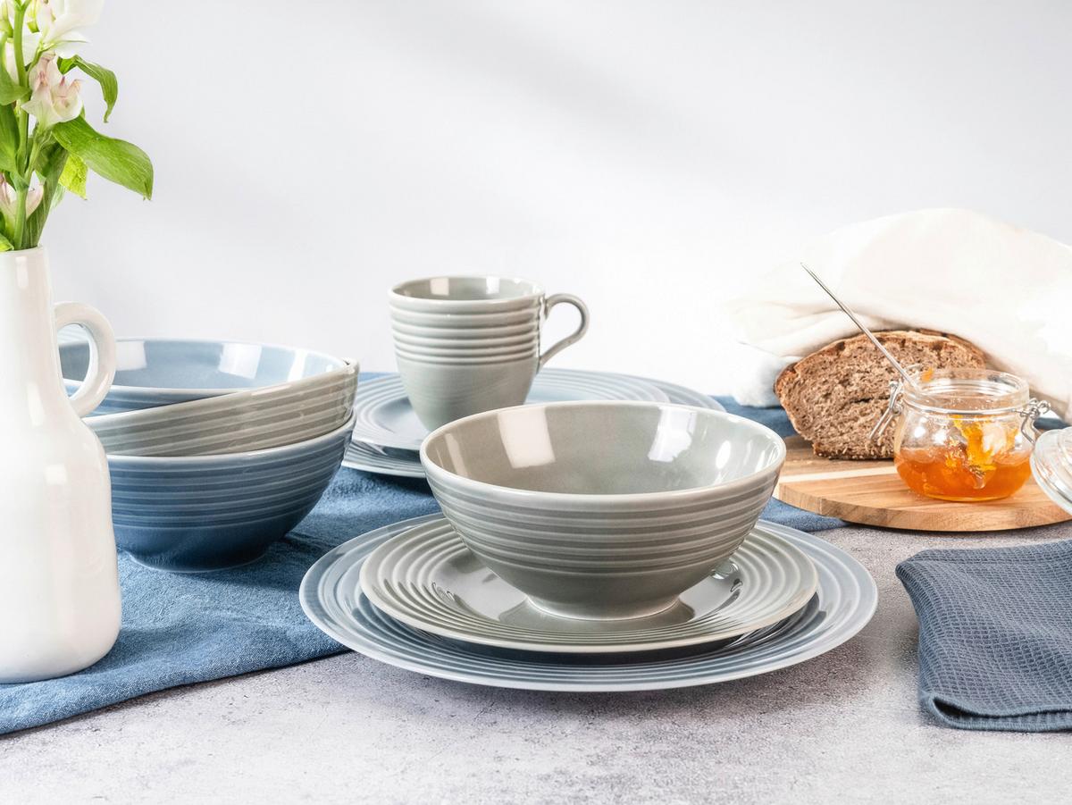 Kombinirani Servis Stripes, 16-Delni - večbarvno, Basics, keramika - Creatable