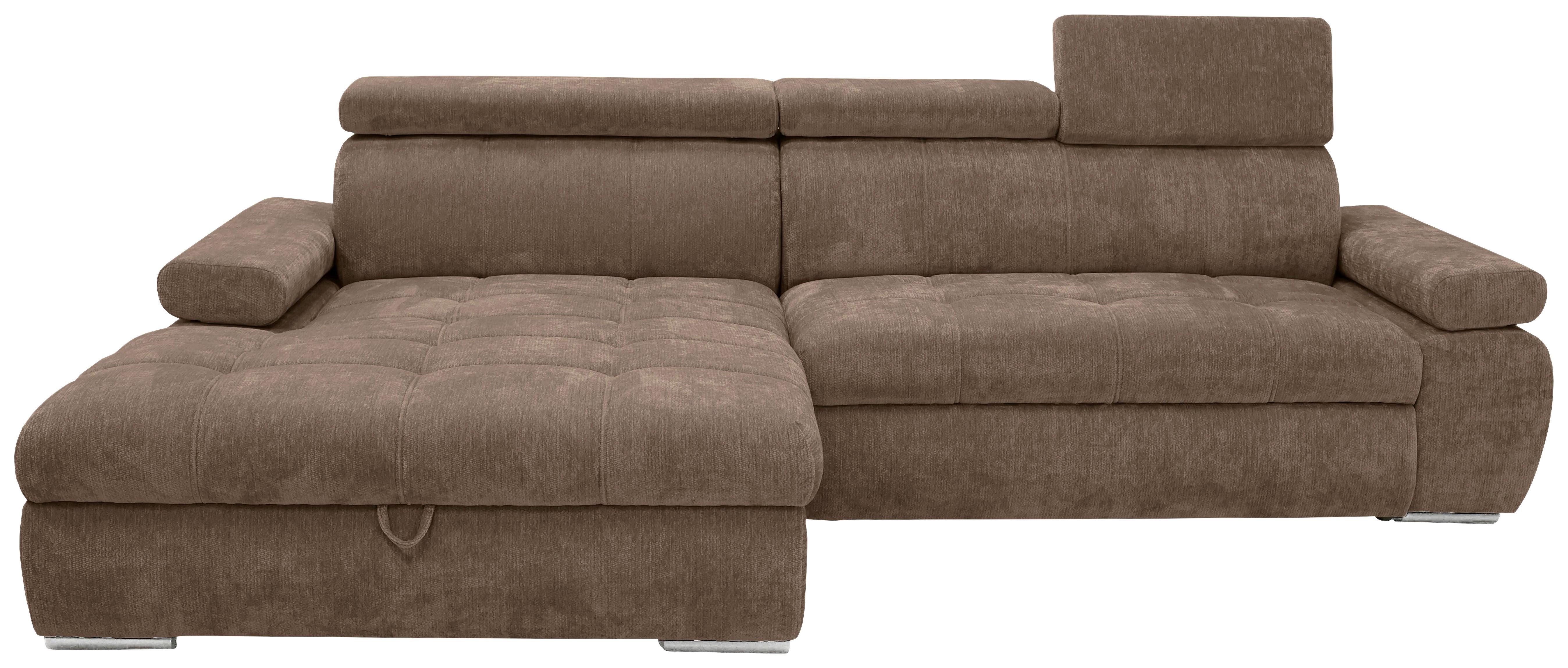 Kutna Garnitura Vegas - srebrne boje/smeđa, Design, drvo/tekstil (173/294cm) - Modern Living