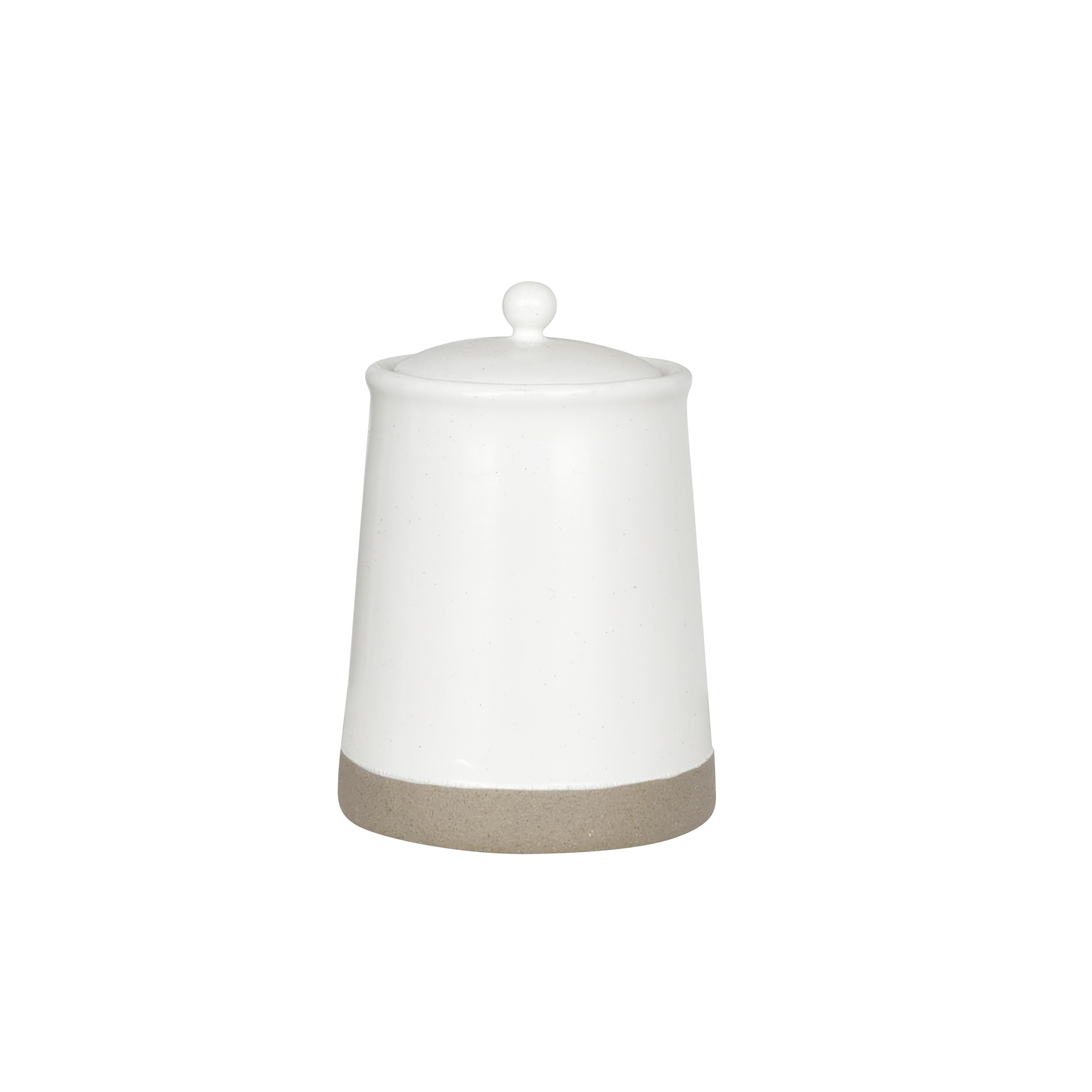 Vorratsdose Emilia ca. 400ml - Weiß, Keramik/Kunststoff (9/12,5cm) - Zandiara