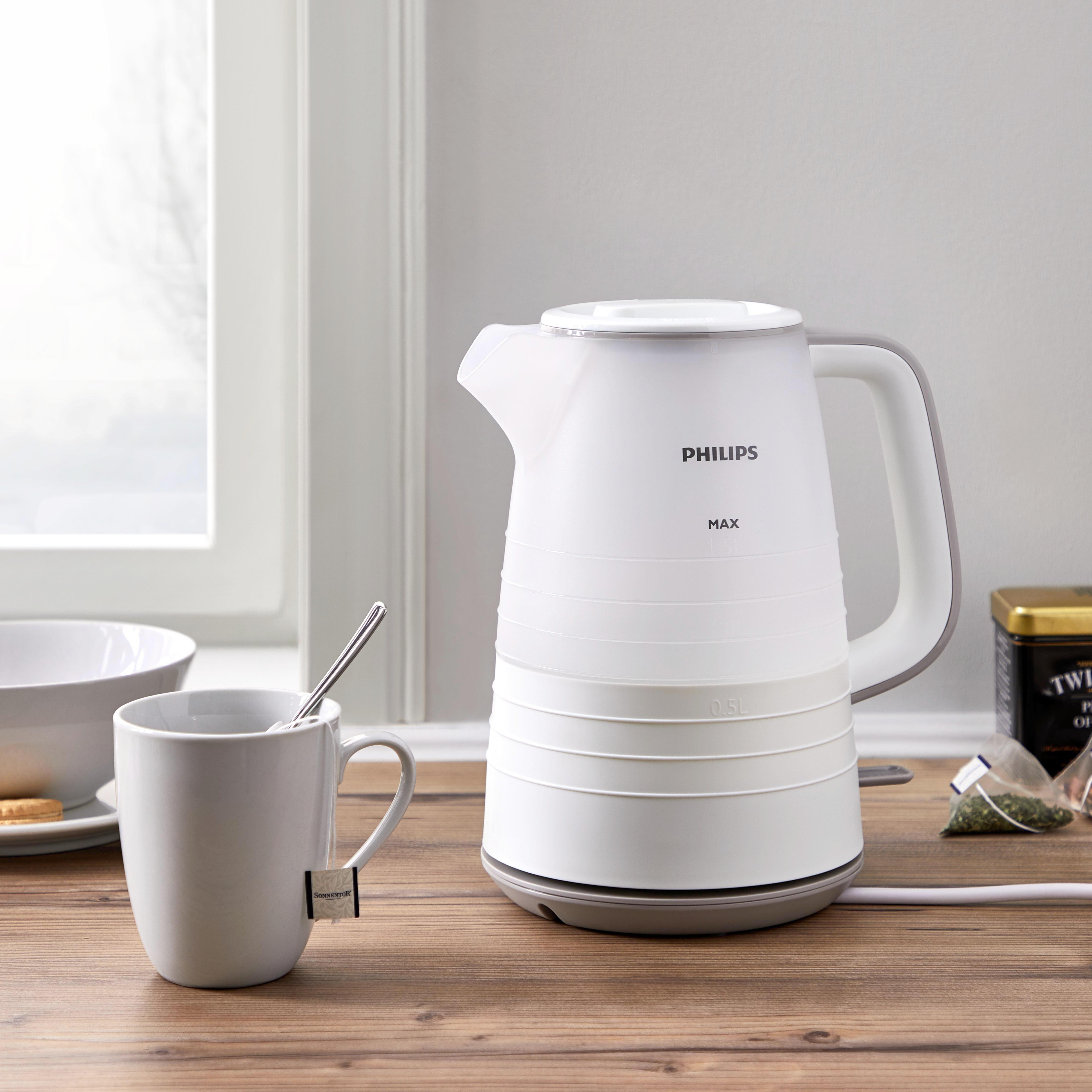 Wasserkocher PHILIPS - Weiß, MODERN, Kunststoff/Metall - Philips