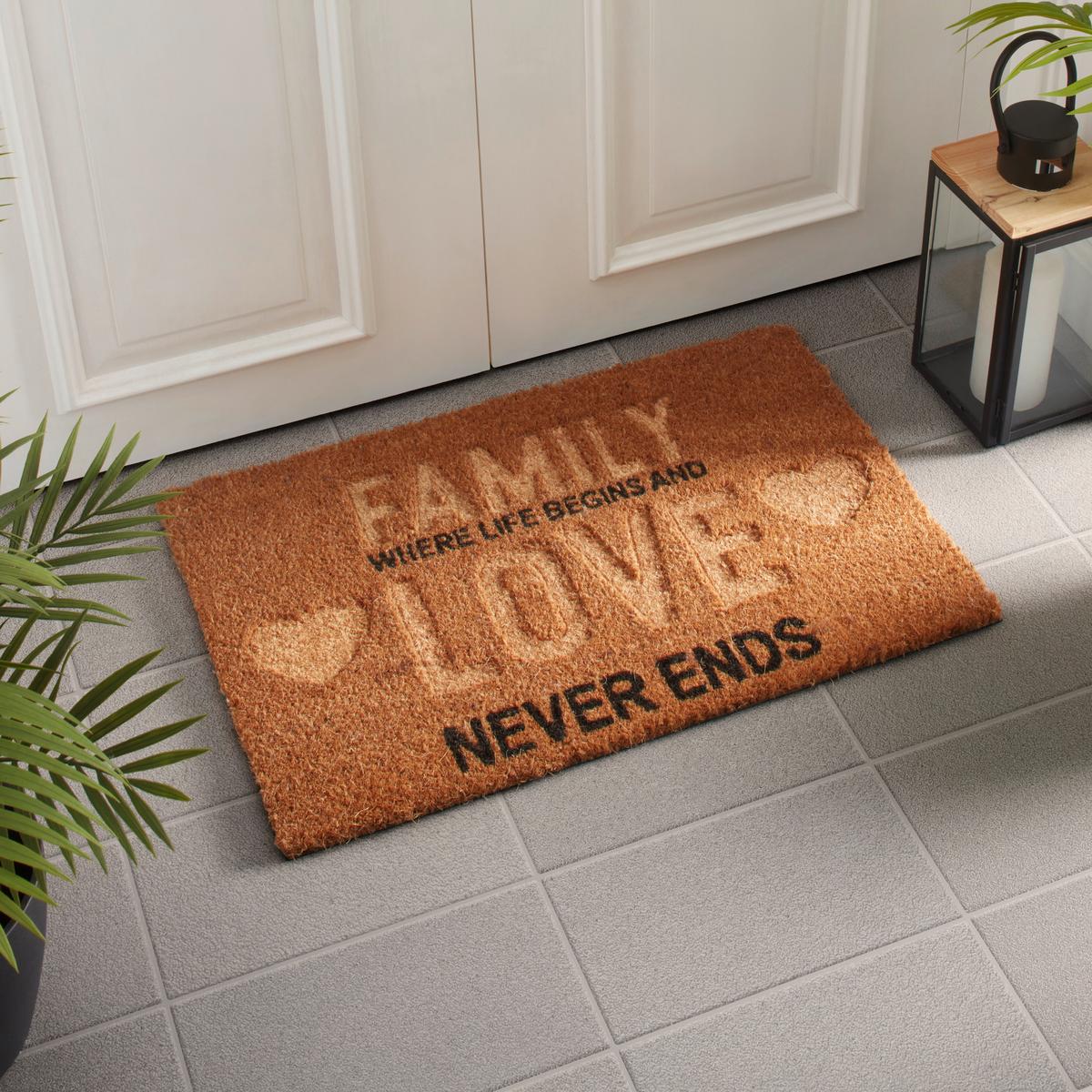 Predpražnik Family - rjava, tekstil (40cm) - Mömax