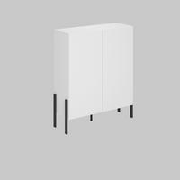 Komód Jukon - fehér, Modern, faalapú anyag (114/135/40cm)