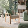 FÅTÖLJ MALMÖ - ljusgrå/naturfärgad, Modern, trä/textil (65/75/69cm) - Mömax