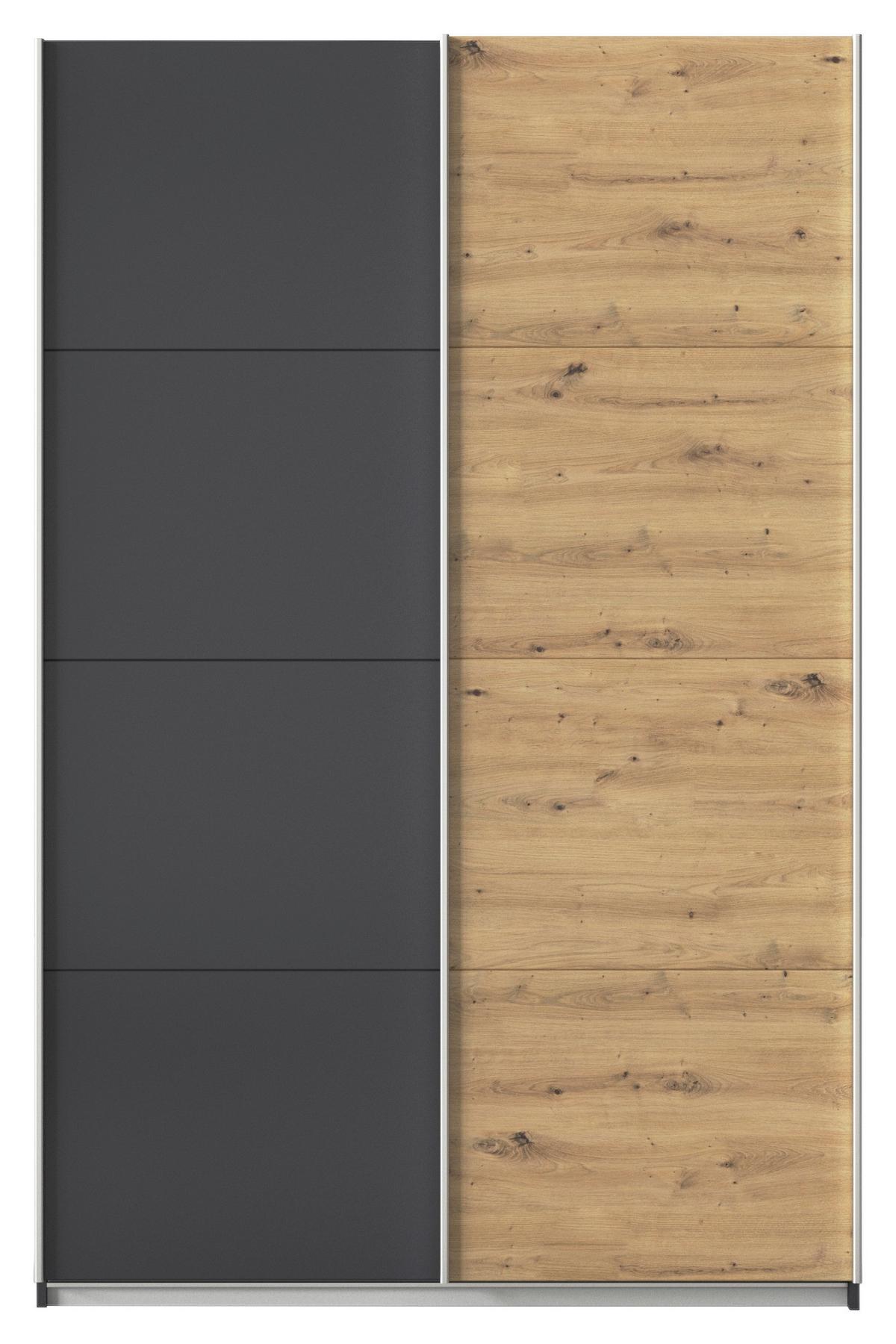 Ormar S Kliznim Vratima Feldkirch - hrast Artisan/antracit, Moderno, drvni materijal/metal (136/210/62cm) - Modern Living