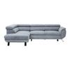 Kutna Garnitura Raven - siva/crna, Moderno, tekstil/metal (198/257cm) - Modern Living