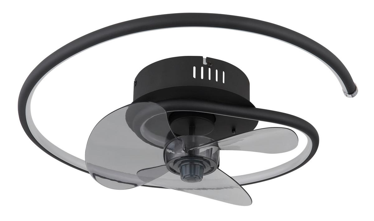 Mennyezeti Ventilátor 03660 - fekete/szürke, Design, műanyag/fém (45/13,9cm) - Globo