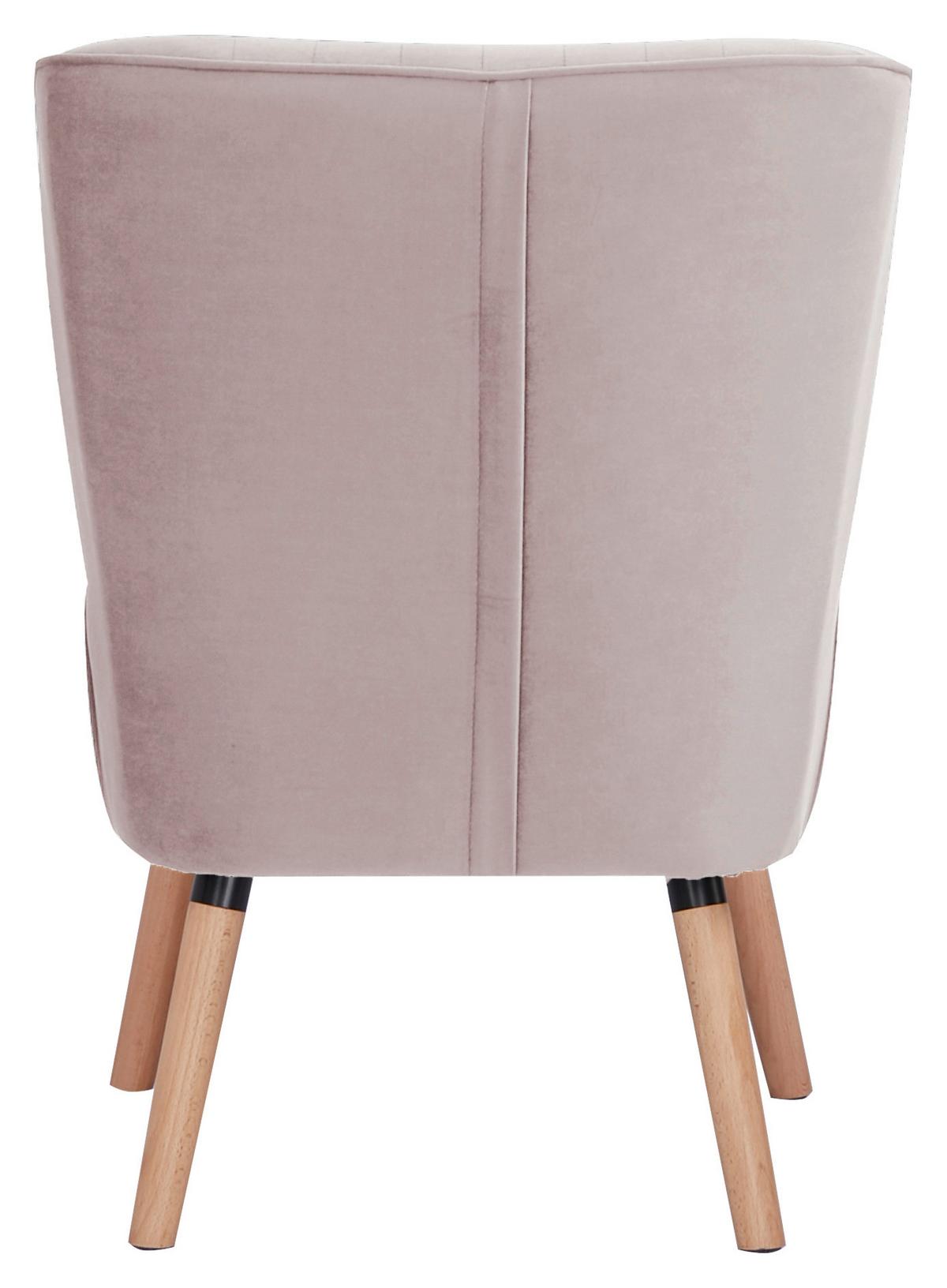 Fotoliu GRACE - roz aprins/roz, Modern, lemn/textil (58/80/64cm) - Mömax