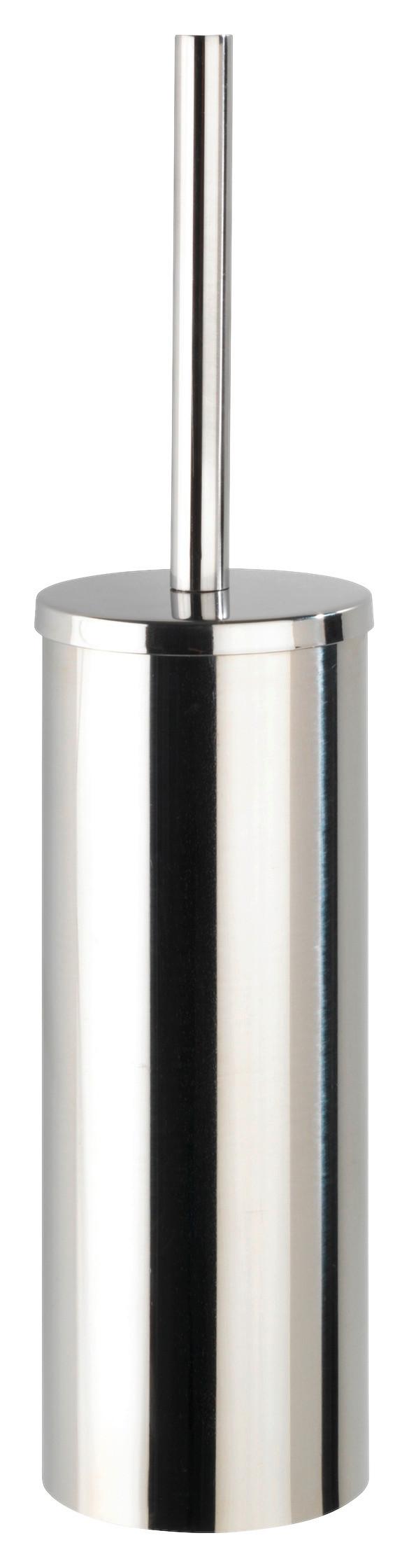 WC-Bürstengarnitur aus Edelstahl - MODERN, Metall (9/39/12,5cm) - Modern Living