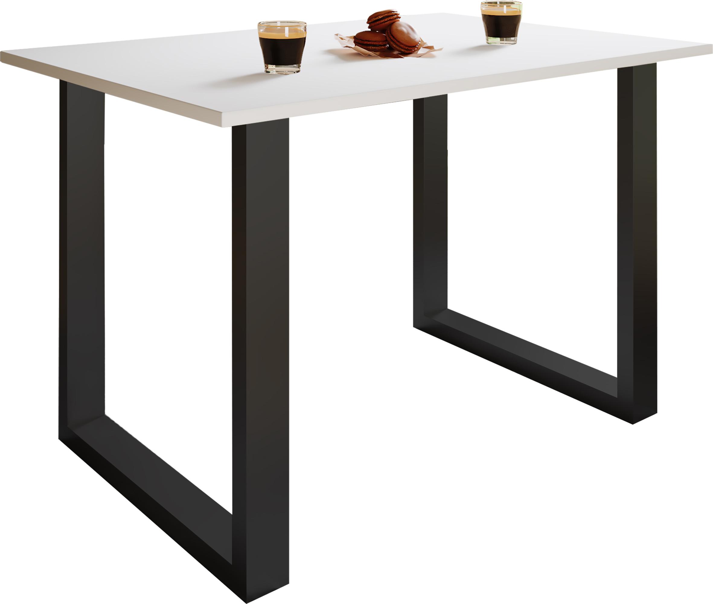 Jedilna Miza Xona, Bela, Črna - črna/bela, Basics, leseni material (140/80/76cm) - MID.YOU