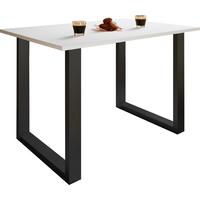 Jedilna Miza Xona, Bela, Črna - črna/bela, Basics, leseni material (140/80/76cm) - MID.YOU
