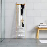 Regal Mirella Weiß/Naturfarben MDF - Weiß/Naturfarben, MODERN, Naturmaterialien/Holzwerkstoff (43/175/25cm) - Bessagi Home