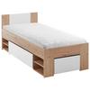 Bett Azurro 2-90 Weiß/Eiche Artisan - Weiß/Eiche Artisan, MODERN, Holzwerkstoff (90/200cm) - Mömax