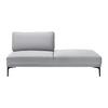 Modulsofa Tessa Grau Samt - Schwarz/Grau, MODERN, Textil/Metall (180,5/82,5/88,5cm) - Bessagi Home