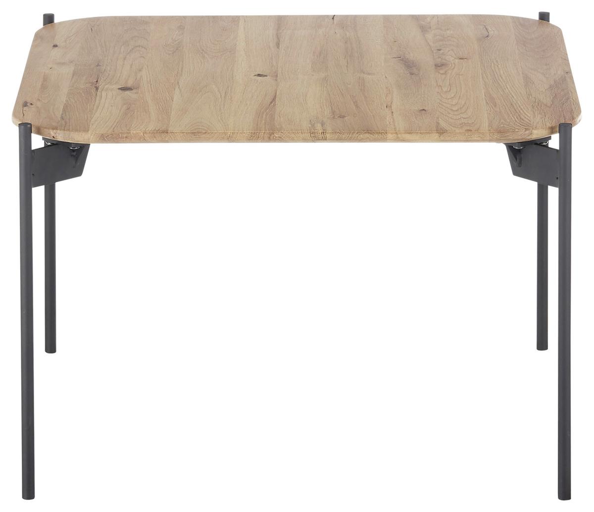 Couchtisch Alto Schwarz/Eichefarben - Eichefarben/Schwarz, Modern, Holz/Metall (60/60/38cm) - Zandiara