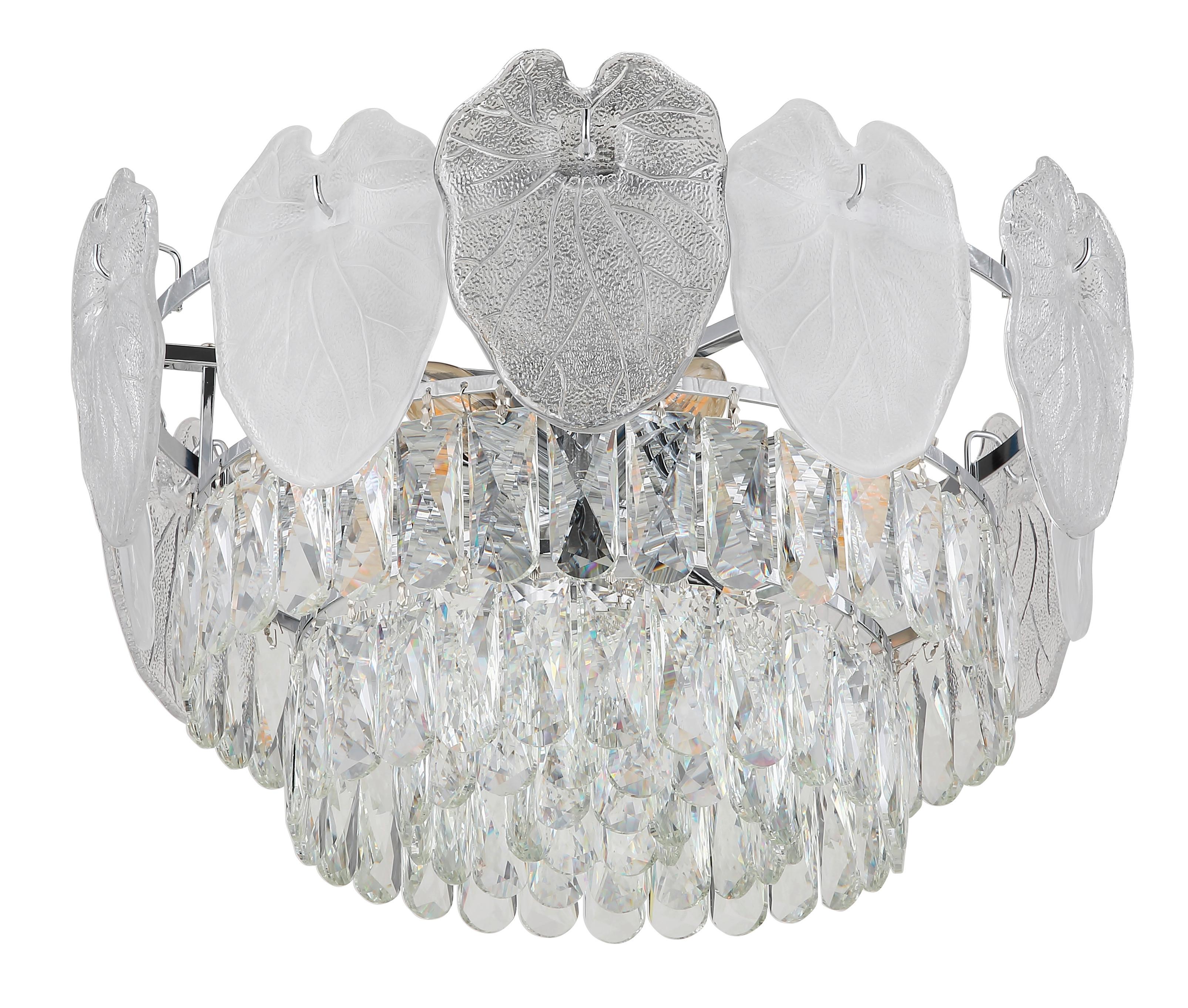 Stropna Svjetiljka Boja Kroma , Prozirno - prozirno/boje kroma, Konvencionalno, staklo/metal (50/27,9cm) - Globo