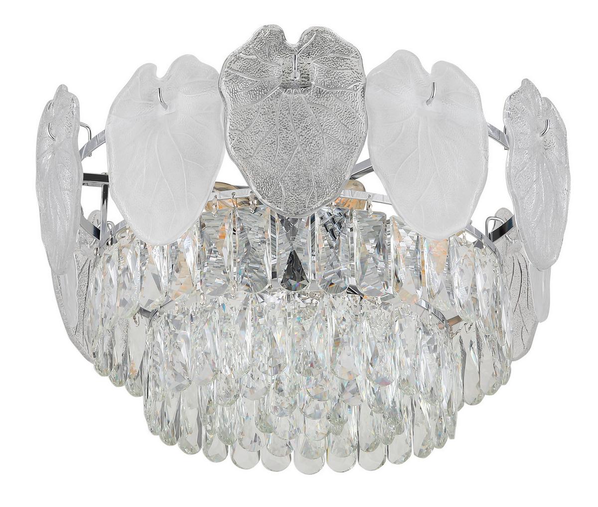 Stropna Svjetiljka Boja Kroma , Prozirno - prozirno/boje kroma, Konvencionalno, staklo/metal (50/27,9cm) - Globo