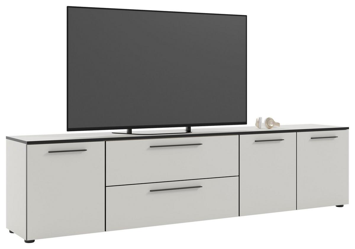 KOMODA NISKA SOUL - czarny/biały, Modern, materiał drewnopochodny/tworzywo sztuczne (225/55/40cm)