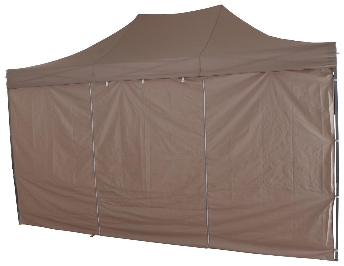 Pavillon L30551 450x300 cm Seitenteilen + UV-beständig - Taupe, KONVENTIONELL, Textil (450/330/300cm) - Siena Garden