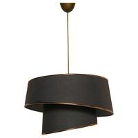 LAMPA WISZĄCA BARETTE - GOLD, ANTHRACITE - antracytowy/kolor złoty, Design, tworzywo sztuczne/metal (32/70cm) - P & B